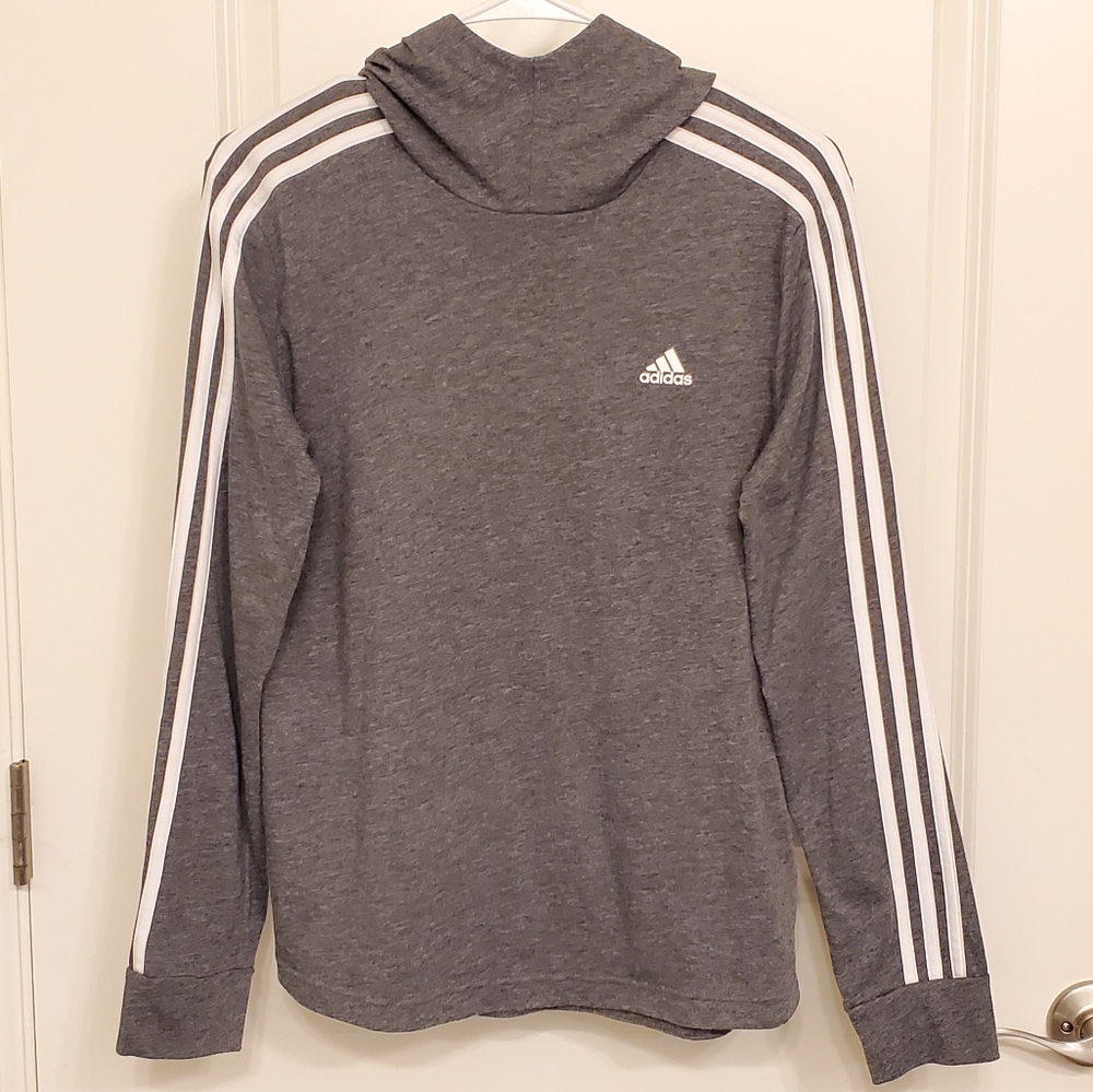 Adidas Lightweight Cowl-neck Styled Hoodie - gray